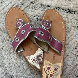 Jack Rogers Women's Purple and Tan Sandals